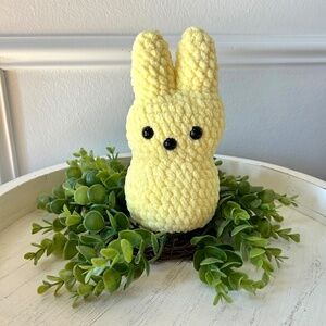 Peep Marshmallow Plush Easter Decor Basket Buttercup Yellow